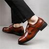 New Britain Gentleman Black Brown Monk Strap Slip On Shoes For Men Casual Loafers Business Formal Dress Footwear Zapatos Hombre