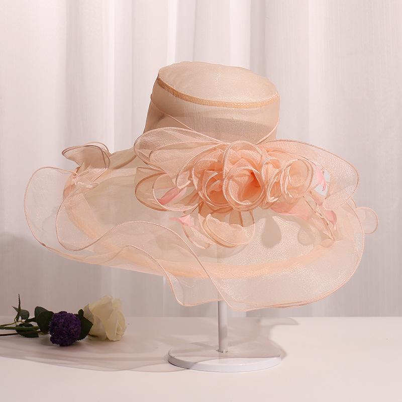 Buy Kentucky Derby Hat For Women Organza Sun Hats Flowers Elegant - Main Image