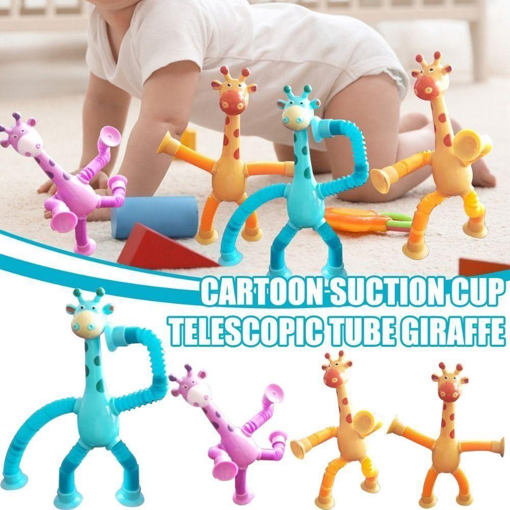 Suction Cup Stretchable Giraffe Toy Stretchable Educational Deformation Animal Fidget Play