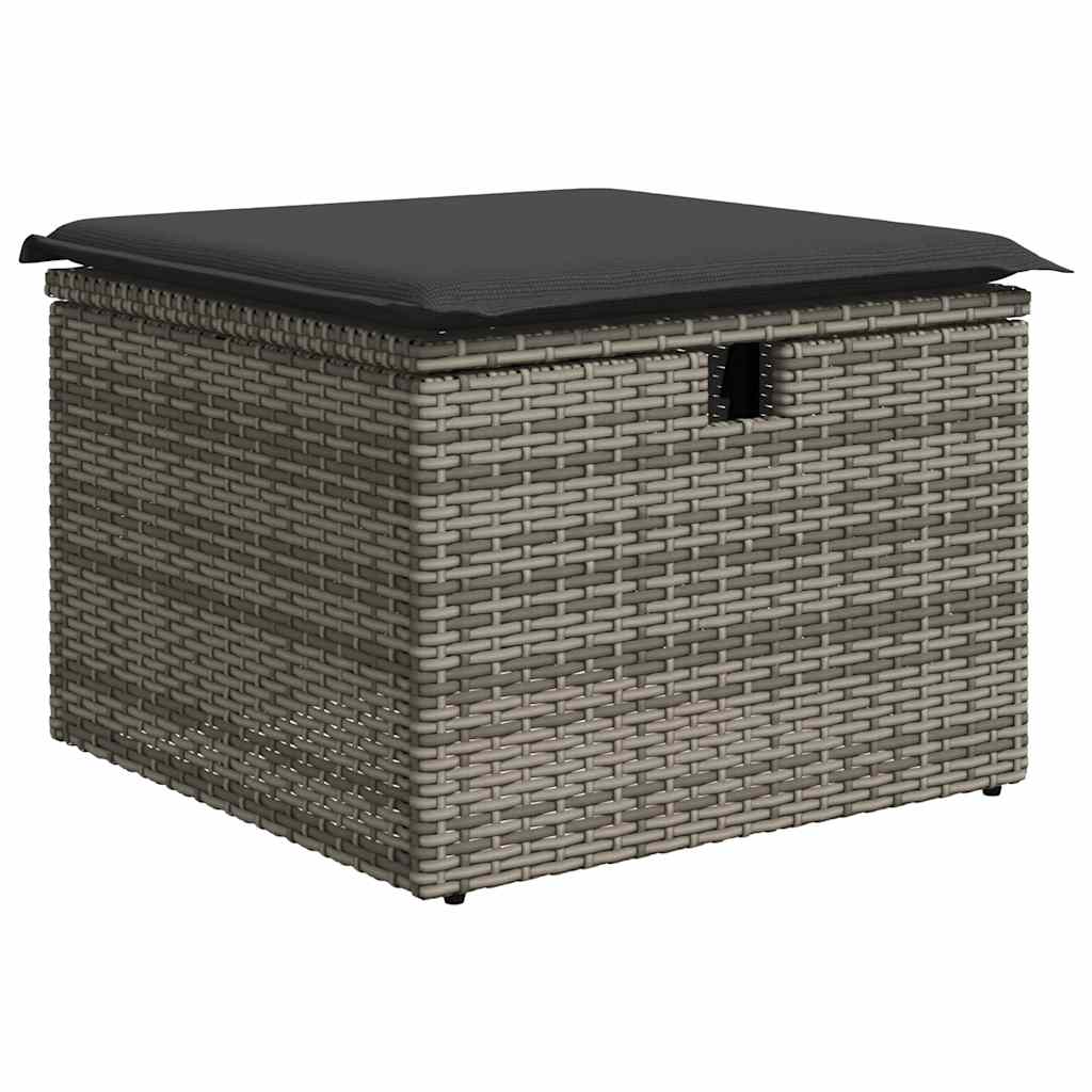 Vidaxl 6-Cz. Set di Mobili da Giardino con Cuscini, Grigio, Polyrattan