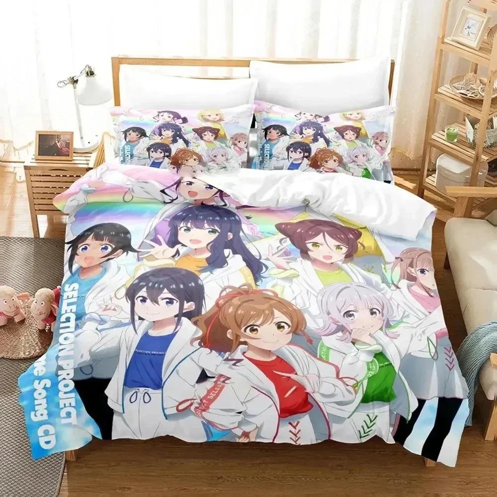 3D Print Anime SELECTION PROJECT Beding Set Soft Duvet Cover Bed Linen Set Comfortable Quilt Cover Pilowcase Warm Comforter king Quen Sized Dimensions