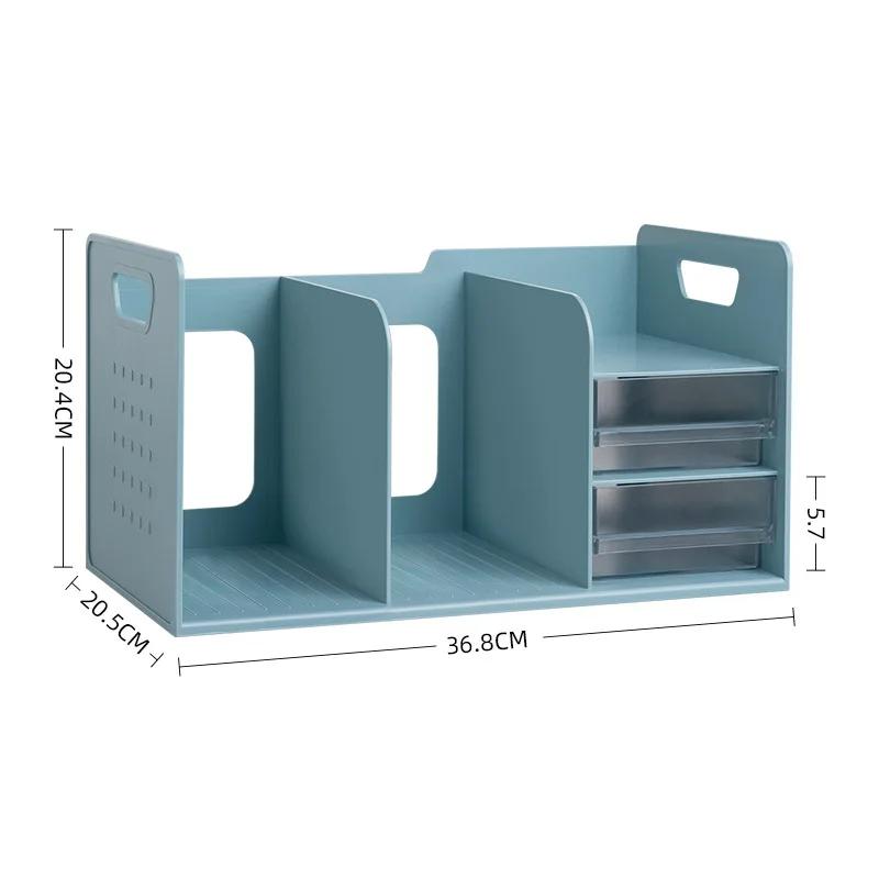 Bookstand with Drawers, Student Desktop Storage Panel, Storage Box, Bookshelf