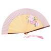 Floral Pattern Silk Bamboo Fan Exquisite Dance Fan Portable Chinese Style Fan  Home Decoration