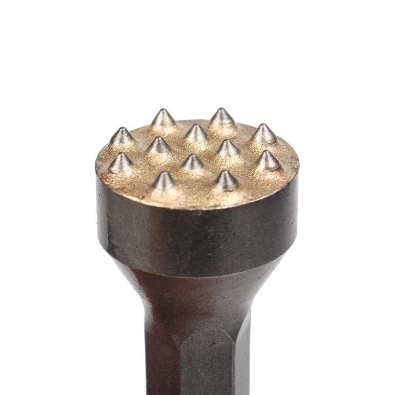 Flat Round Electric Flower Hammer Drill Bit Alloy Point Groove Gouge  Stone Slab Bridge Wall Cement Pavement Chisel