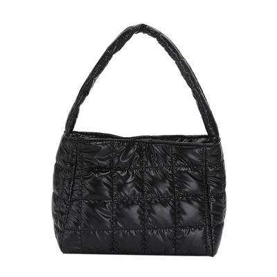 Women's Bag  Square Handbag Embroidered Cotton-padded Solid Color Tote Bag