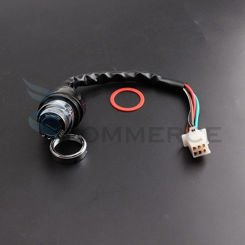Motorcycle Ignition Switch with Keys 3 Position 6 Wire On/Off For Harley Bobber Scooter Chopper Kawasaki Suzuki GN 125