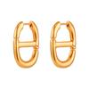 Personality hollow nose earrings women's simple fashion creative ear buckle geometric Internet celebrity earrings tide