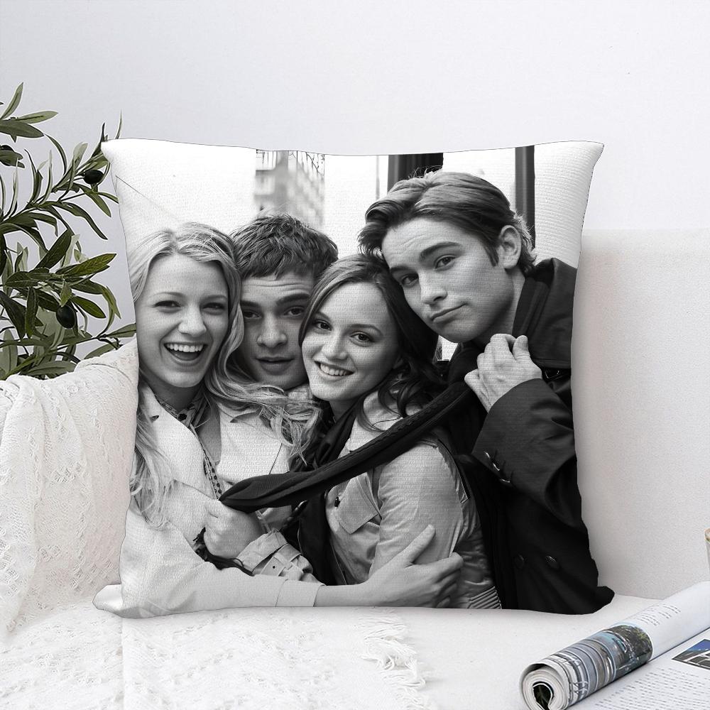 Classic Plot G-Gossip Girl-S Pillow Case Sofa Decorative Home Double-Sided Print Plush Square Throw Pillow Covers Cushion Decor