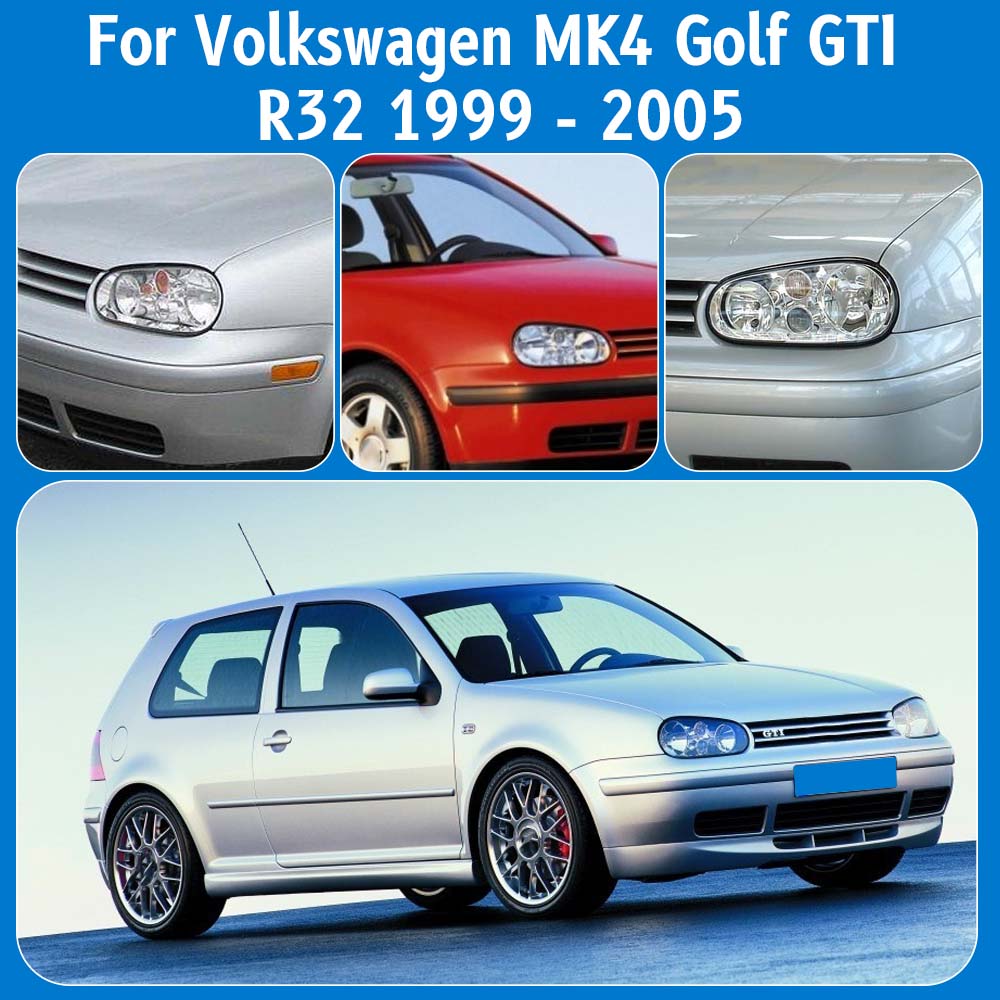 Car Headlight Lens Shell Headlamp Lamp Cover Transparent Lampshade For Volkswagen VW Golf 4 MK4 R32 1999 2000 2001 2002-2005