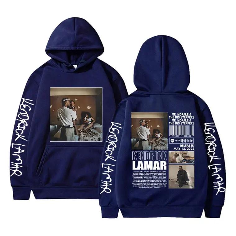 Rapper Kendrick Lamar Graphic Hoodie Album Mr Morale & The Big Steppers Print Sweatshirts Men Women Trend Hip Hop Loose Hoodies