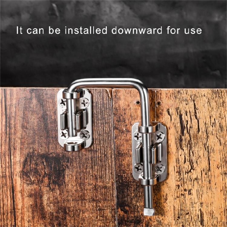 Steel Door Fastener Door Lock set with Mounting Hardware 180° Rotation Capacity easy installs for patios & Interior door