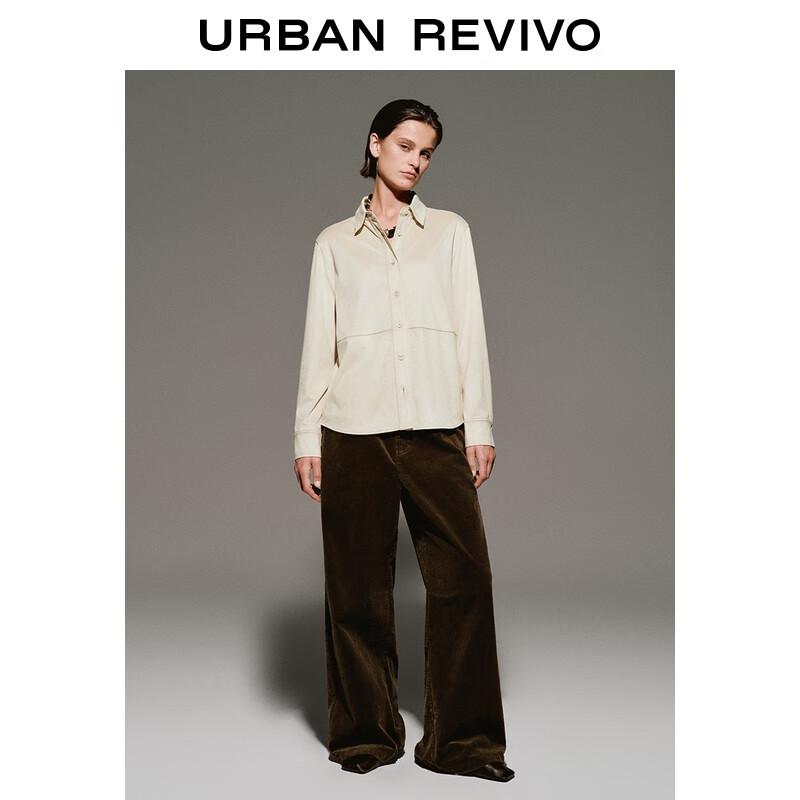 UR 2025 Women s Winter Amber Flow Pleated Open-Front Shirt S