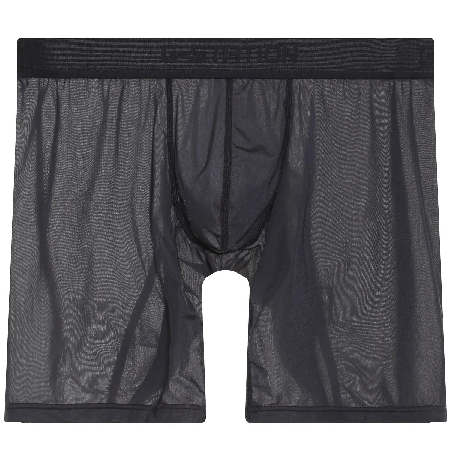 

Премиальные спортивные леггинсы из Китая с 3D идеальным гульфиком G-Station, черные, средние, прозрачные чёрный