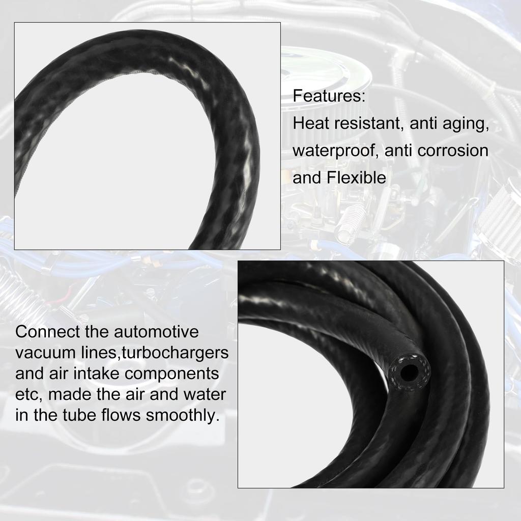 X AUTOHAUX Mangueira de Linha de Vácuo de Silicone, Mangueira Resistente ao Calor, Mangueira de Vácuo, Vácuo de Silicone