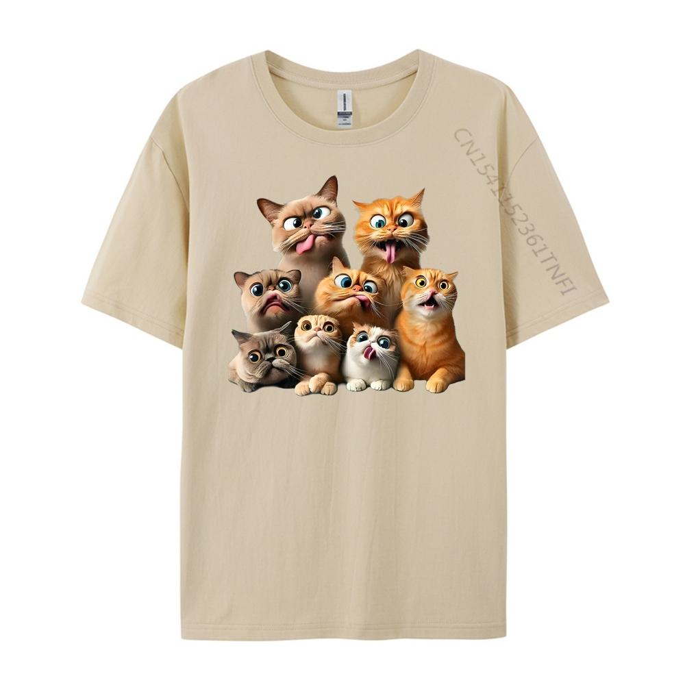 Funny Cat Art Print Free Shippping Clothes Anime Harajuku Grahpic Tee Shirt Cotton Comfort T Shirt Men 4TH of July