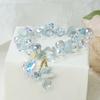 Elegant Synthetic Crystal Bracelet with Heart Pendant, Sparkling Luxury Design, Non-plated Artificial Crystal, Perfect for Daily and Party Wear.