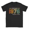 Harajuku T-Shirt Sommer Vintage 1976 Limitierte Auflage Trendige T-Shirts Baumwoll-T-Shirt für Herren Y2K Heißer Verkauf Kurzarm-Tops