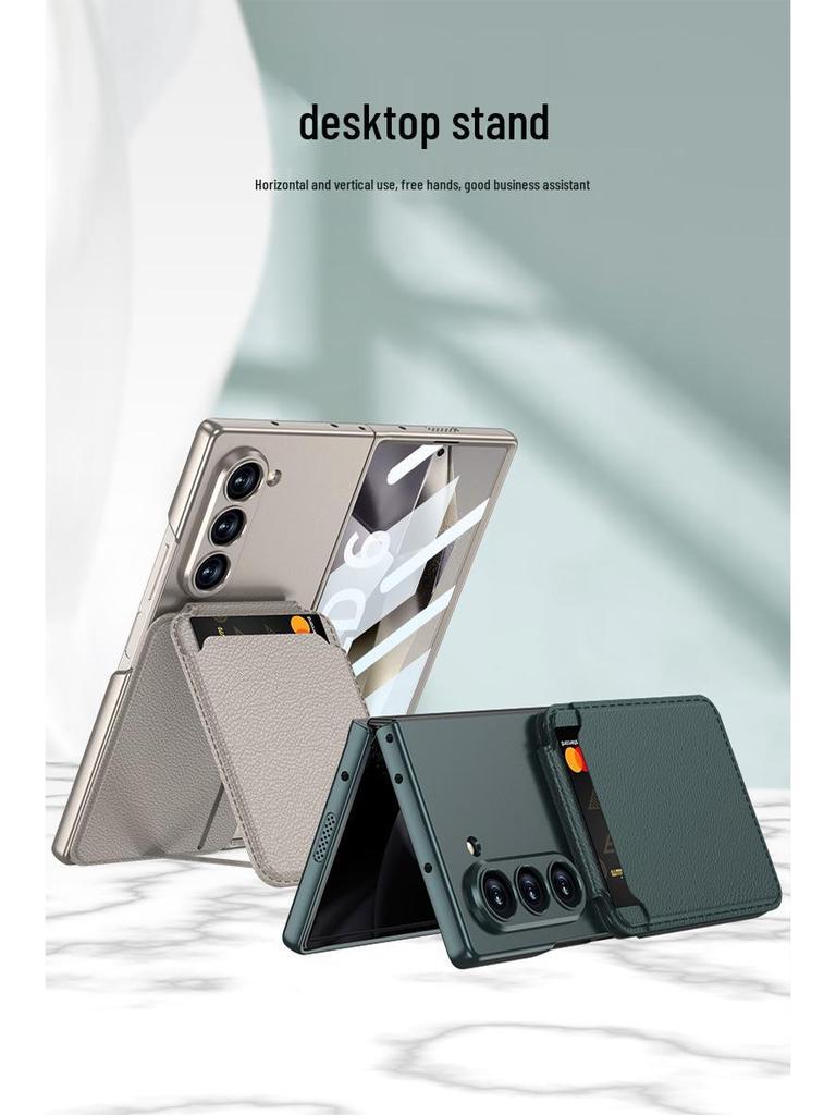 Magnetic Card Holder Stand Case for Samsung Z Fold7/6/5 - Multifunctional, Detachable, Ultra-thin Protection
