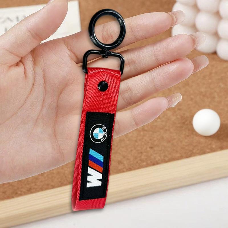 Embroidery Car Keychain Key Chain Motorcycle Logo Keyring Lanyard For BMW X1 X3 X4 X5 E46 E90 F20 E60 E39 F10 M1 M2 M3 M5 M6 E87 gzsh02