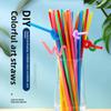 ZISIZ Individually Wrapped Long Plastic Art Straws