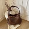PU Hobo Bag Women's Fashion Shoulder Tote with Stud Detail Multiple Pockets Casual Everyday Handbag