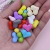 10Pcs Big for Jewelry Making Acrylic Spacer Beads Heart Shape Loose Colourful Handmade Accessories DIY Bracelet Necklace Jewelry Making Findings