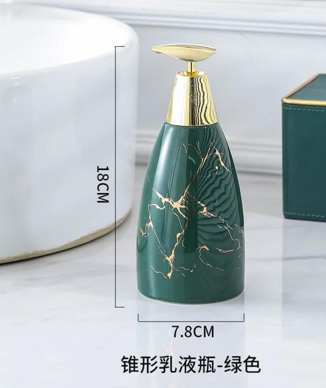 Sticlă de loțiune din ceramică simplă Dozator de șampon de marmură Accesorii de uz casnic Dispenser de săpun din ceramică Decor pentru baie