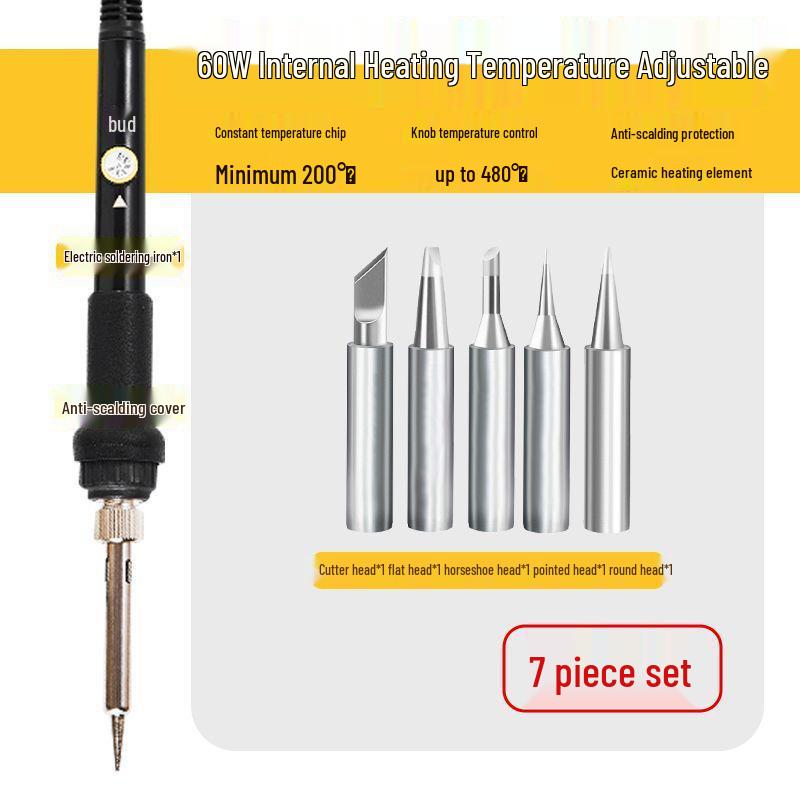 High-Power Digital Soldering Iron: Adjustable Temperature & Constant Heat Ceramic Core for Household Repair & Welding