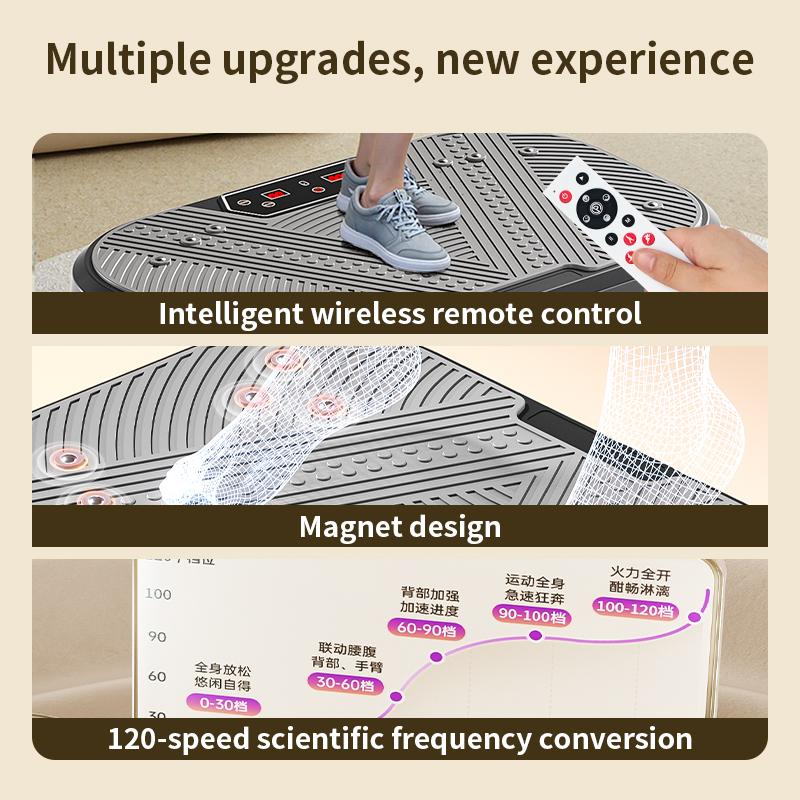 Plataforma vibratoria entrenador cardiovascular para casa, entrenador vibratorio eléctrico anticelulítico para el cuerpo, carga 175 kg