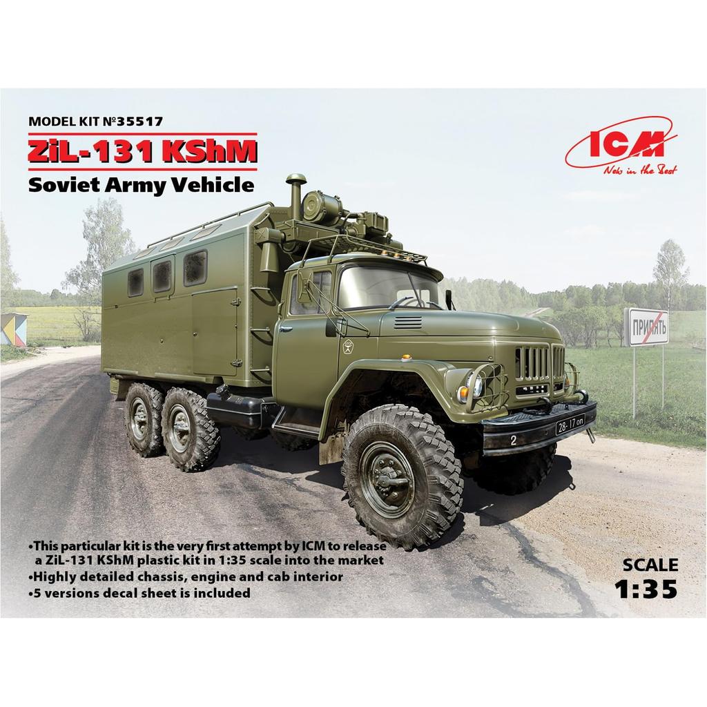 ICM 1/35 Soviet ZiL-131 KShM Command Vehicle Model Kit