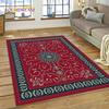 Tapete de flores de mandala boêmia persa 3D Turquia para decoração de quarto, sala de estar, sofá, crianças, tapete de chão grande