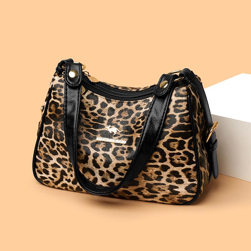 Women's Small Square Bag Leopard Zebra Print Commuter Crossbody Bag Mother Bag