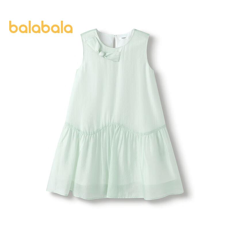 Девочковое платье-принцесса без рукавов с бантом 140