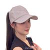 Cappellino da Baseball con Coda di Cavallo Borchiato di Strass - Traspirante, Parasole e Protezione Solare, Design Coreano Versatile