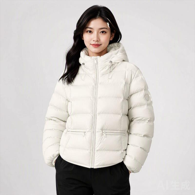 Women Hooded Puffer Coat Thick Warm Loose Fit Winter Outerwear