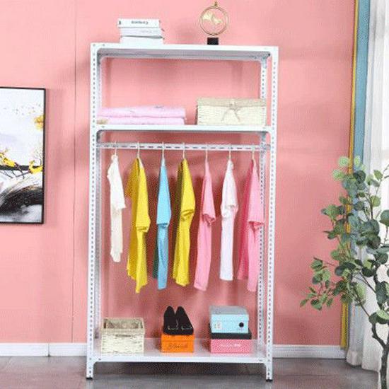 

Qitian Adjustable Floor-Standing Clothes Rack with Storage for Shoes & Hats 178cm height clothes rack—50*40