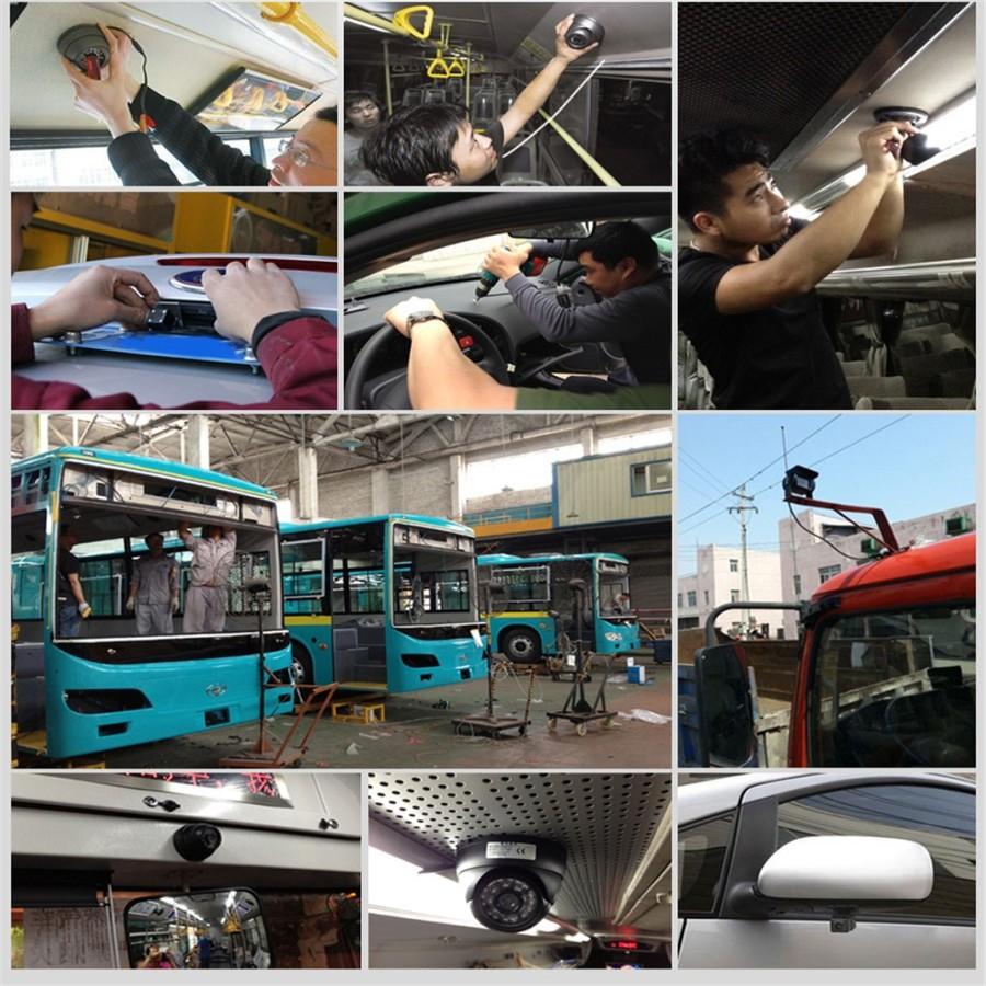 Universal 4 Pin Heavy Duty 12-24V CCD Side View Color Camera For Truck