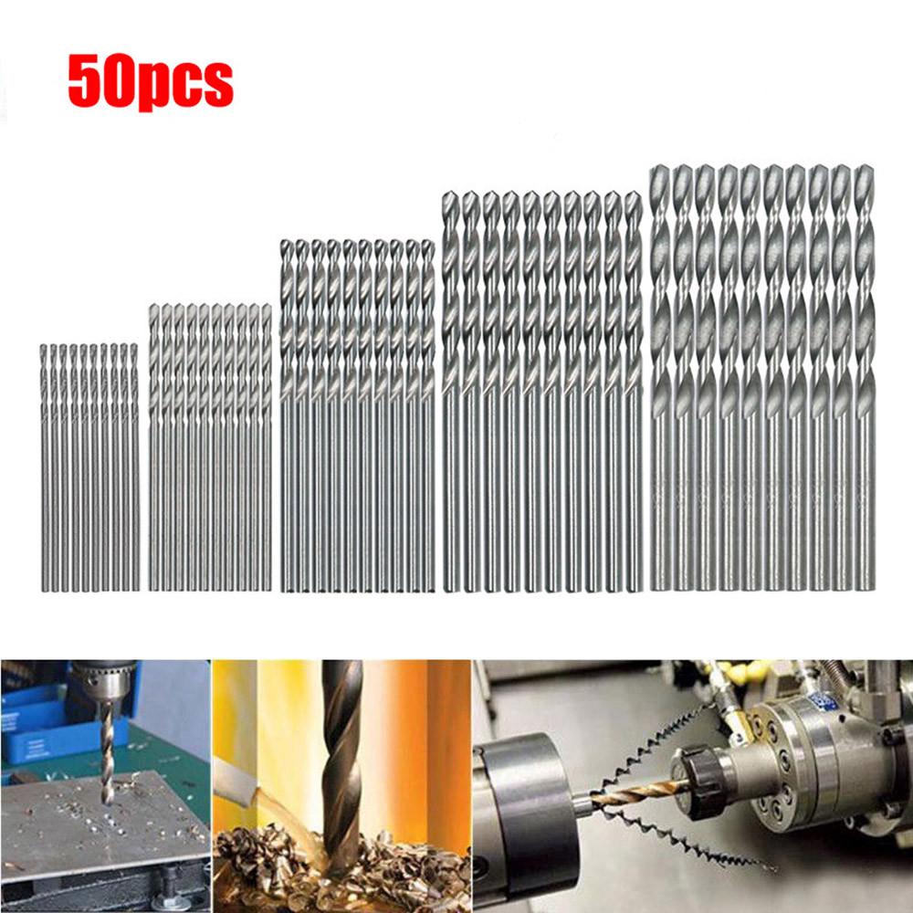 

50 Pcs High Speed Steel Building Drill Bit Set Tool 1/1.5/2/2.5/3mm срібний