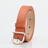 Fashionable and Retro Gold Needle Buckle Faux Leather Women's Belt, Individual and Simple Decoration, Suit Jeans, Dress Belt
