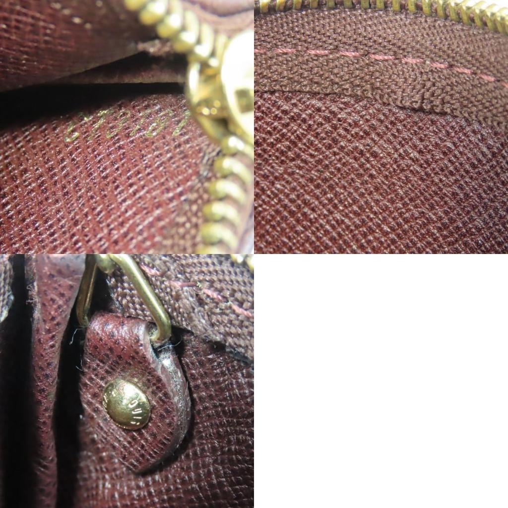 Used LOUIS VUITTON Coin case Pochette Cre M62996 Monogram Ideal sepia Brown With key ring