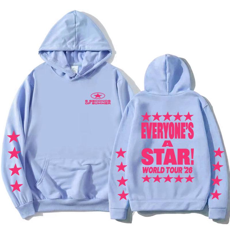 5 Seconds of Summer 5SOS Hanorace Toată Lumea E o Stea Turul Mondial 2026 Bluză cu Imprimeu Grafic Merch Mânecă Lungă Topuri Casual Femei