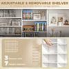 1032 CD/594 DVD Storage Unit, Blu-ray Media Storage Shelf with 24 Compartments and 18 Adjustable Shelves, White