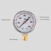 Y50 Hydraulic Pressure Gauge Multi-purpose Precise 1/4NPT 600PSI Bottom Entry Hard Oil Air Water Pressure Gauge for Air Tank