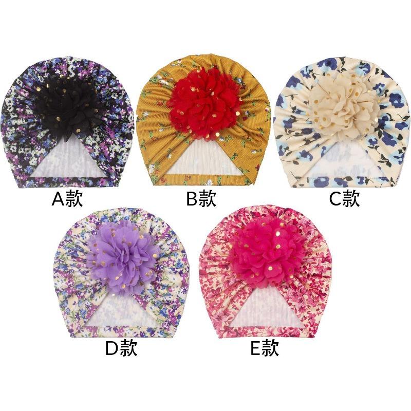 

New children s floral pullover hat, baby soft creative flower boneless hat, thin baby fetal hat