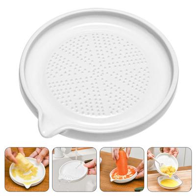 Complementary Food Grinding Tool Fruit Milling Plate Garlic Masher Ceramic Garlic Grater