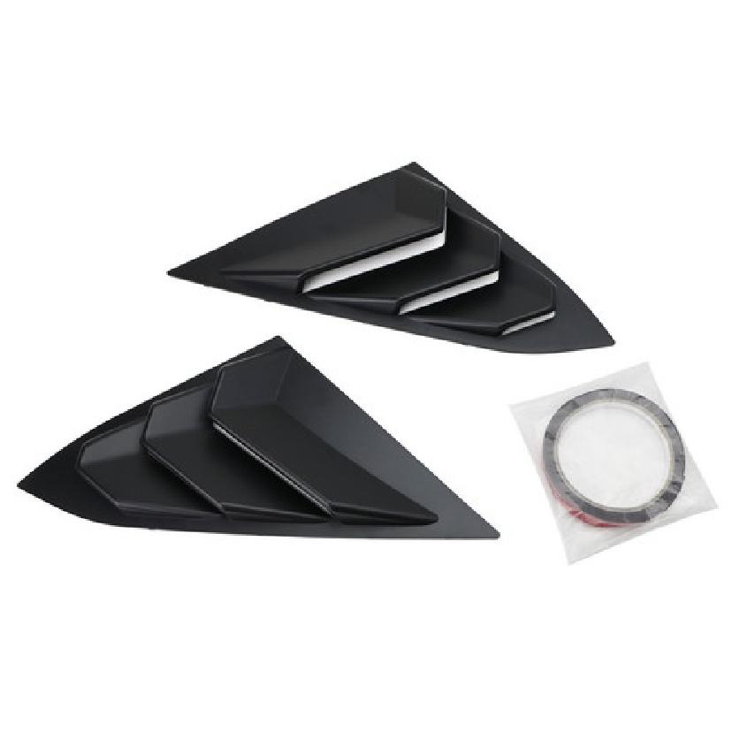 Black Racing Style Rear Side Window Scoop Air Vent/Louver For 16-21 Civic Sedan