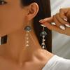 Bohemian Bunte Quallen Ohrhänger für Damen Mode Kristallperlen Quaste Hängeohrringe Sommer Strand Schmuck Geschenk