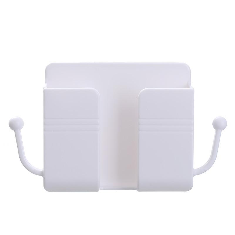 Wall Mount Phone Holder, Phone Stand For Bed, Wall Mounted Shower Phone Holder Remote Control Holder With Hooks