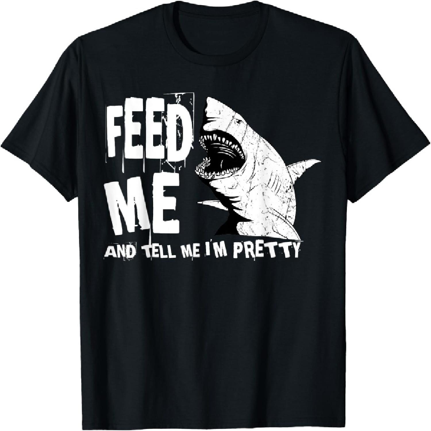 Great White Shark Feed Me Largest Predator Ocean Biologists T-Shirt XXXXXL разноцветный