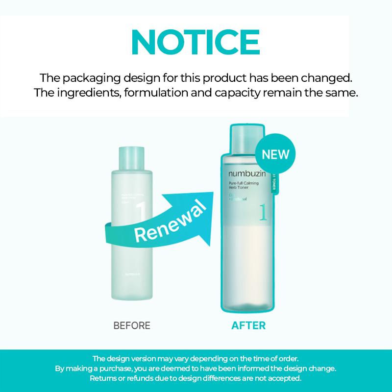 [numbuzin] No.1 Pure-full Calming Herb Toner 300ml